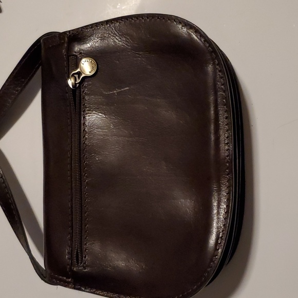 Vera Pelle Made In Italy Leather Dark Brown shoulder bag. Vintage - Picture 6 of 10